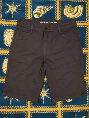 Bermuda Pool Jeans Slim Masculina - Tam 40