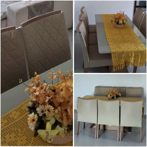 Mesa com seis cadeiras