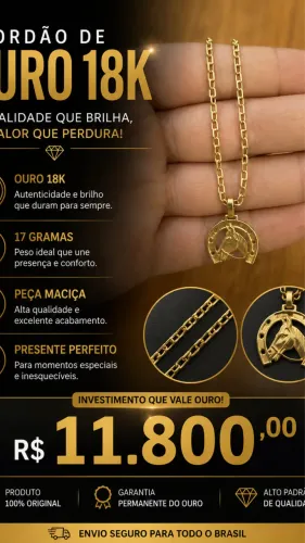Cordão de ouro.