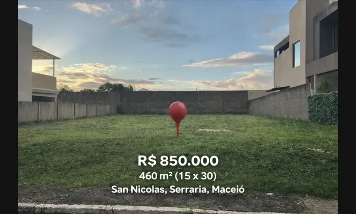 lote para venda com 800 metros quadrados em Serraria - Maceió - AL