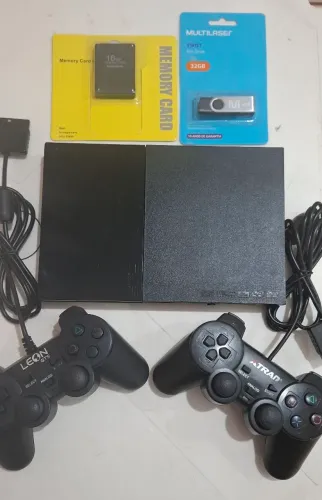 PS2 completo Destravado com 2 controles novos testo na hora da venda!