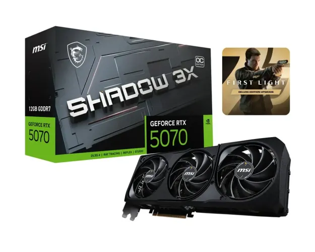 RTX 5070 MSI Shadow 3x OC (Lacrada, NF-e, 3 anos de garantia) + Jogo 007 First Light