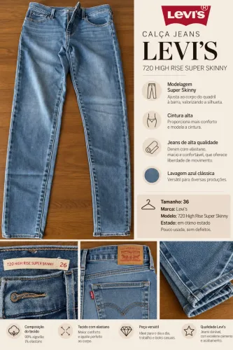 Calça jeans Levi's 720 High Rise Super Skinny