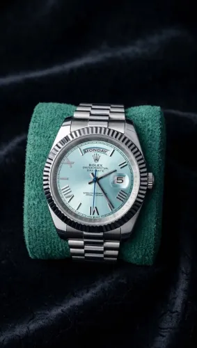 relogio day-date ice blue