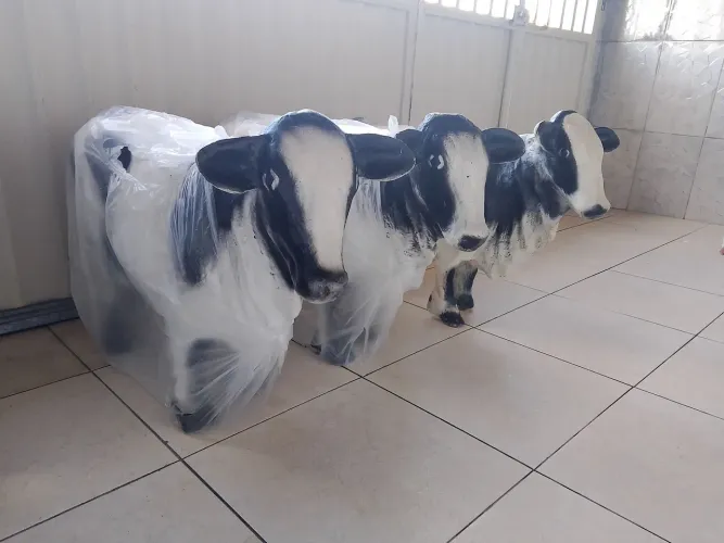 Mini vaca de fibra