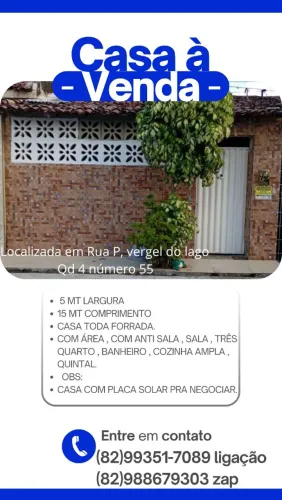 Vendo casa no multirao 1 quadra 4 n° 55