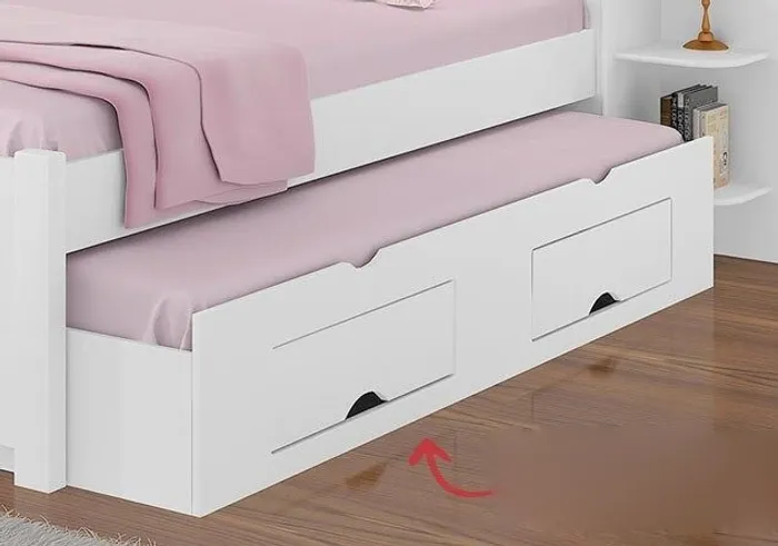 Cama Auxiliar Solteiro Milenio Sem Colchão Branca Até 12x - Frete Grátis 