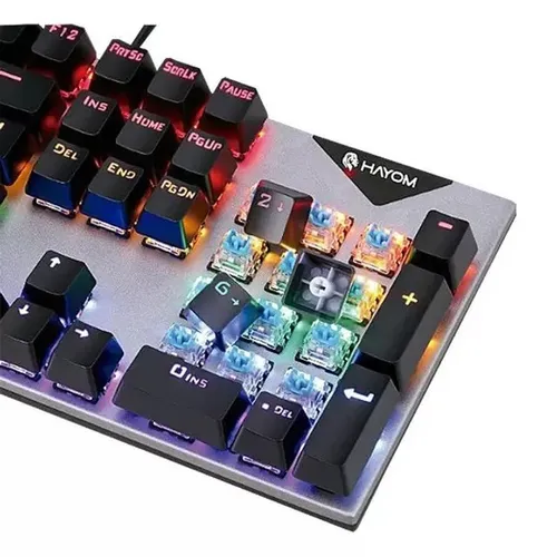 Teclado Mecânico Gamer RGB Anti-Ghosting, Switch Blue ABNT - Hayom