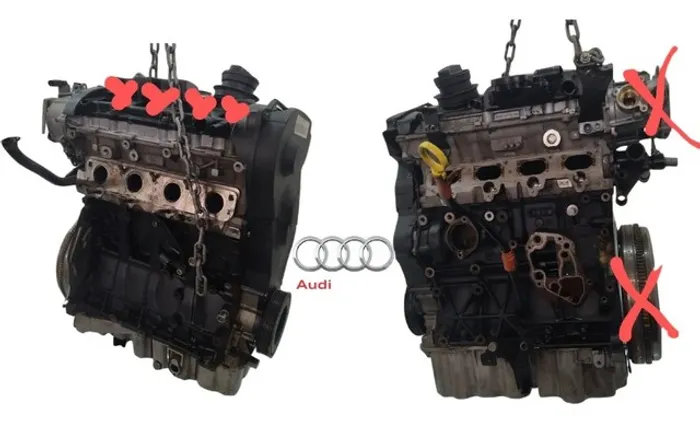 Motor Parcial Audi TT 2.0 Turbo 2007/2008/2009 