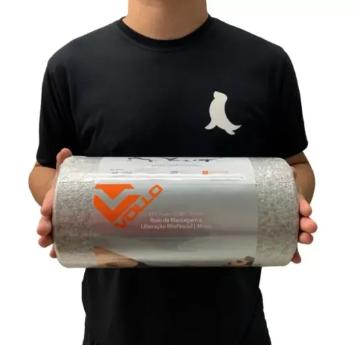 Rolo De Massagem Miofascial - 30 X 15cm Vollo Cor Cinza