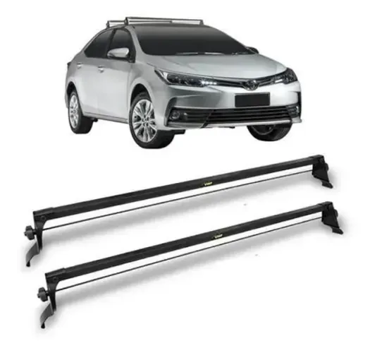 Rack Teto Toyota Corolla 2015 à 2019 - Preto Material Aço - VP 995
