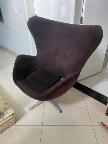 Poltrona Egg Sued - Preto USADA