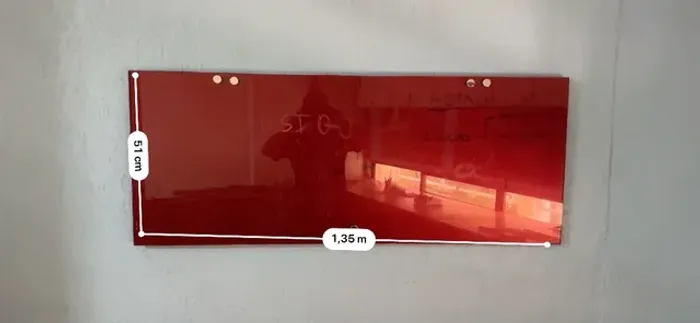 Quadro de aviso em blindex para escrita em giz liquido pintura automotiva