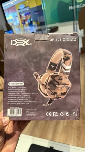 Fone ouvido gamer camuflado P3