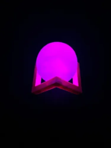 Luminária led 3d mini lua 8 cores