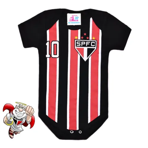 Body temático São Paulo  - Body para Bebê Mesversario 