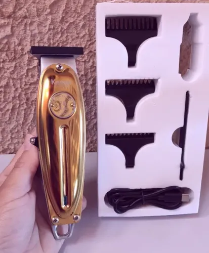 Aparador de pelo Kemei Dourado110V/240V