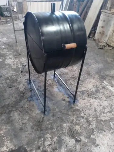 Churrasqueira Meio Tambor 100 L A Bafo Portatil C/ Grelha
