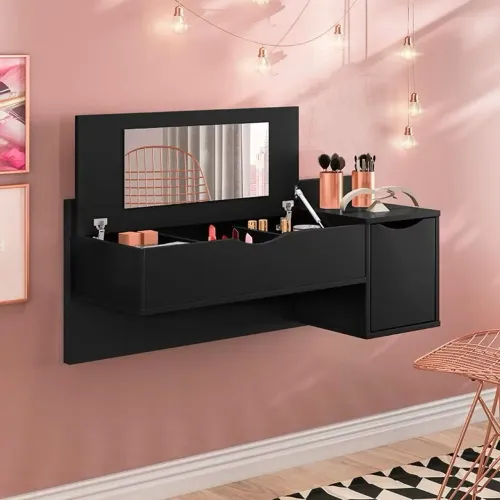 Penteadeira Camarim Suspensa 02 Portas e Espelho interno 