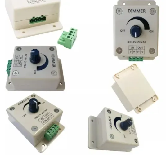 Dimmer Regulador De Tensão Led 12v A 24v 8a Dc / Cc  Automação Robótica COD-AM602 