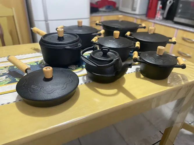 Jogo Caçarolas, Frigideira, Chaleira, Pressão Panela Mineira