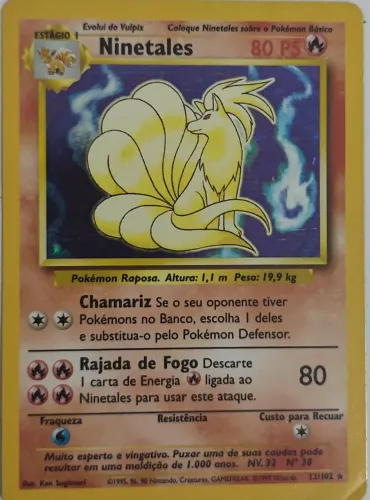 Ninetales base set pokemon tcg original
