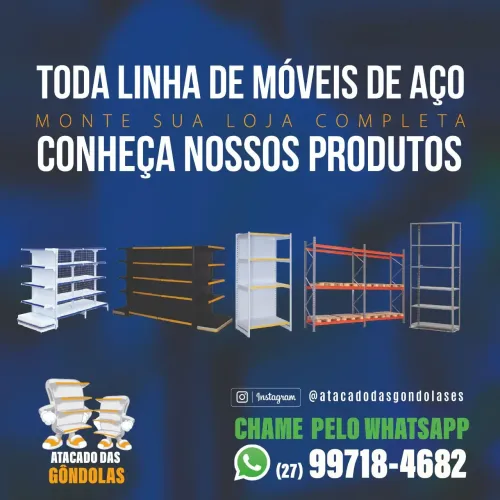Gôndolas de Aço para sua Loja Completa!