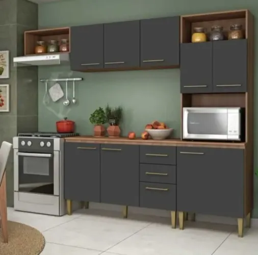 Armário de Cozinha Malu Compacta c/ Balcão (FAZEMOS ENTREGA DF E ENTORNO )