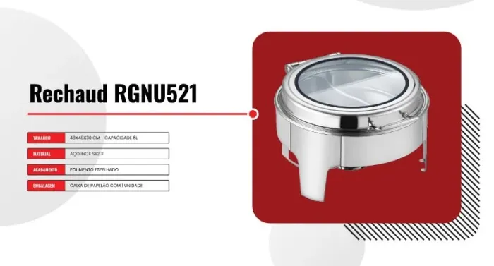 rechaud inox capacidade 6L pronta entrega (Vinicius)