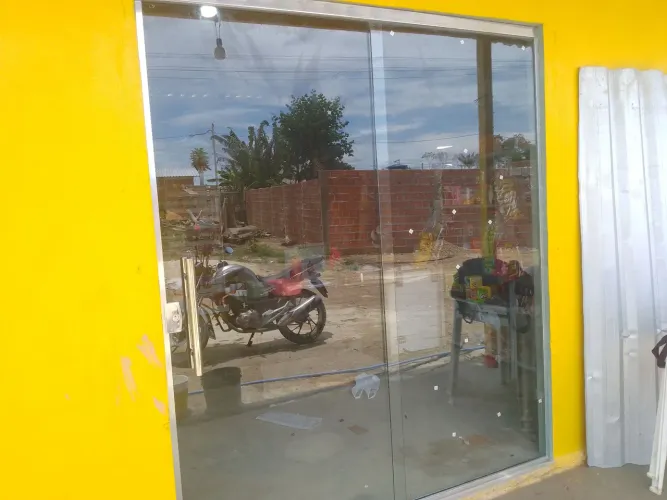 Porta de vidro temperado para loja