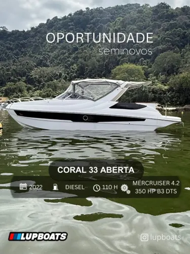 LANCHA CORAL 33 ABERTA DIESEL 2022 (PHANTOM, FOCKER, VENTURA, CORAL)