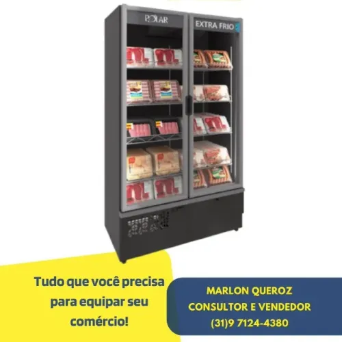 Refrigerador Expositor Vertical Para Carne e Cerveja Extra Frio Polar 2 Portas