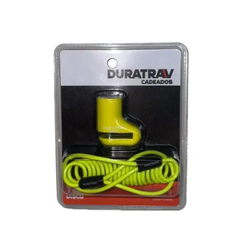 Cadeado DURATRAV Trava Disco Chave Kd1 5,5mm Amarelo