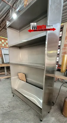 Armário em aço inox sob medida mobiliário industrial inoxidável