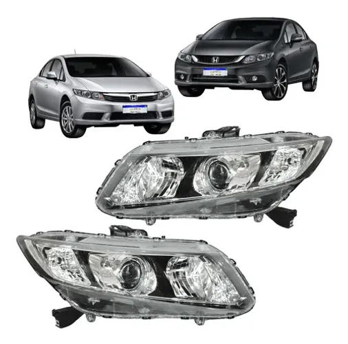 Par Farol Honda Civic G9 2012 2013 2014 2015 2016 Novo Direito