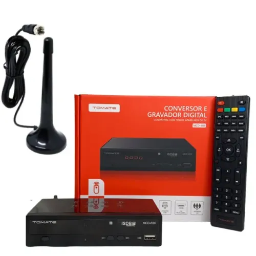 Kit Conversor Digital Com Antena Interna Tomate 