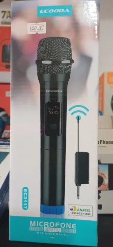 Microfone Sem Fio Recarregável EGOODA EC3117