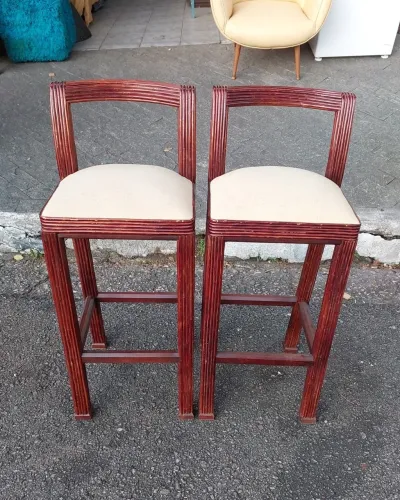 Par de Banquetas vintage  de Madeira