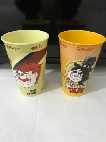 Copos Habibs coleção Rock in Rio