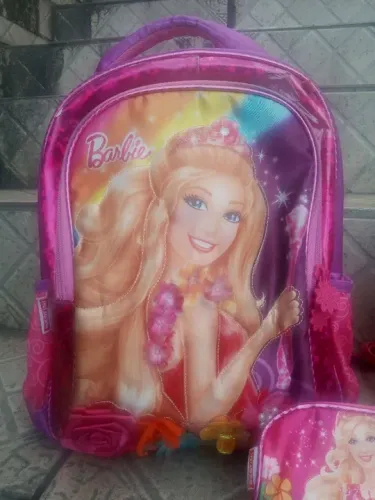 Mochila Barbie Infantil Rosa
