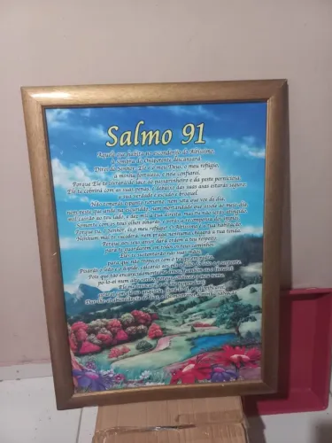 Quadro Salmo 91 - Decoração e Fé