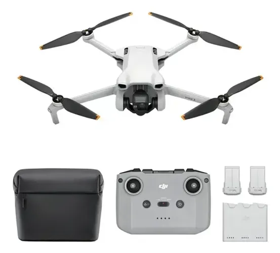 Drone DJI Mini 3 Sem tela Fly More Combo 4K 2 baterias Cinza