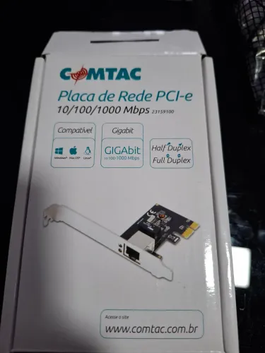 Placa de Rede PCI-e Gigabit 10/100/1000 Mbps - Comtac