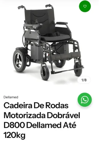 CADEIRA DE RODAS ELÉTRICA DELLAMED D800 EM EXCELENTE ESTADO, PRATICAMENTE NOVA
