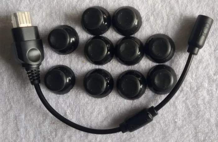 Kit Cabo Ponta Controle + 10 Botões analógico