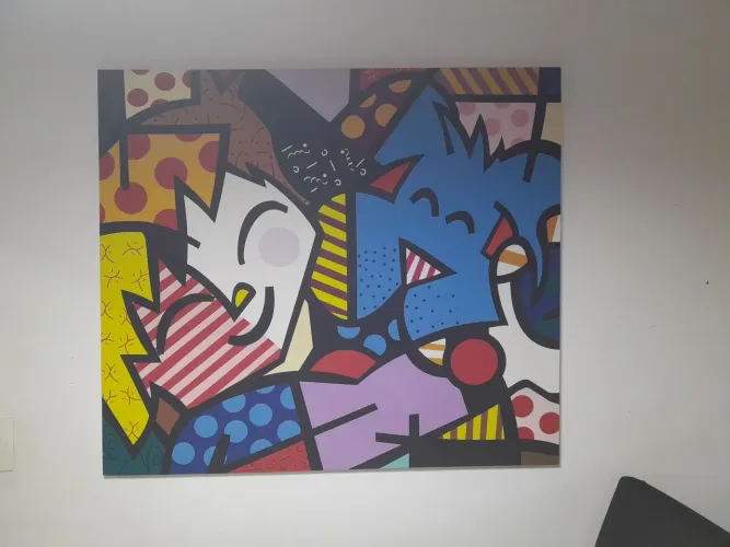 Quadro  O abraço de Romero Britto