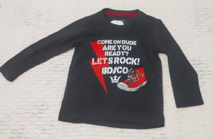 Camiseta Infantil Manga Longa Preta Da Banana Danger