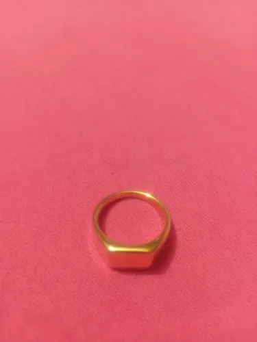 Anel masculino dourado de esmalte de prata esterlina*novo*!