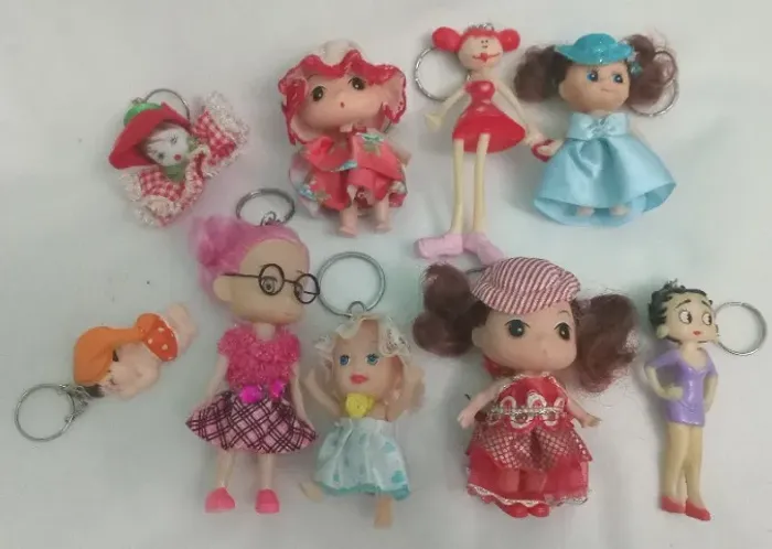 9 chaveiros/bonequinhas/coleção 