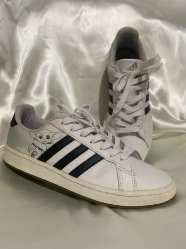 tênis adidas grand court mandalorian - tamanho: 43 | baby yoda - star wars
